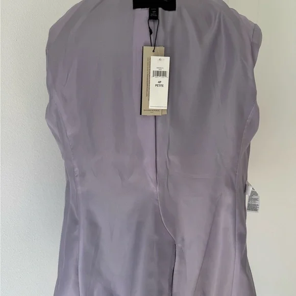 Banana Republic Factory Women's Gray Checkered Blazer- NWT - size 4P - Picture 3 of 5